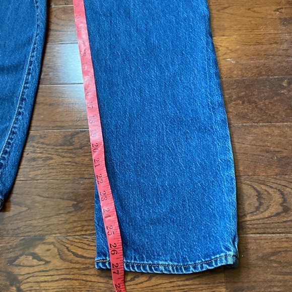 Levi's Women's Size 26 Ribcage Straight Ankle Jeans Long Med Wash High Waist - Picture 15 of 16